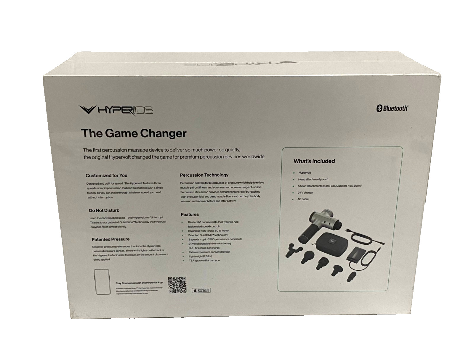 HYPERICE Hypervolt BT Handheld Percussion Massage Device The Game Changer