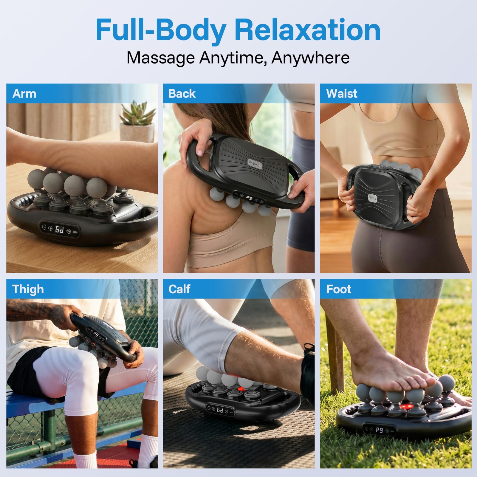 16 Head Deep Tissue Massage Gun, Handheld Percussion Massager for Back, Neck,…