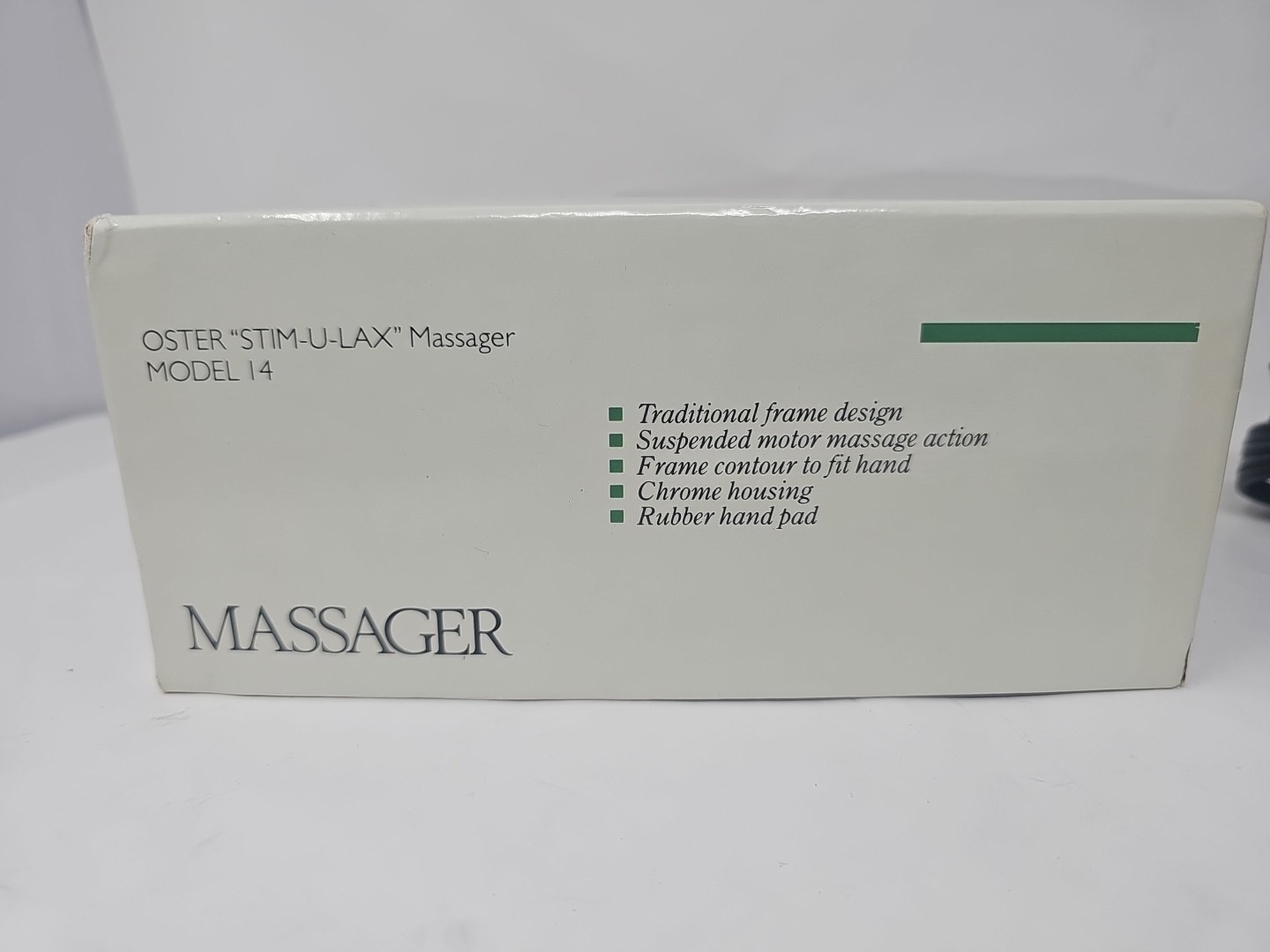 Oster Stim-U-Lax Therapeutic Massager 14-11 Chrome, Box, Works Great