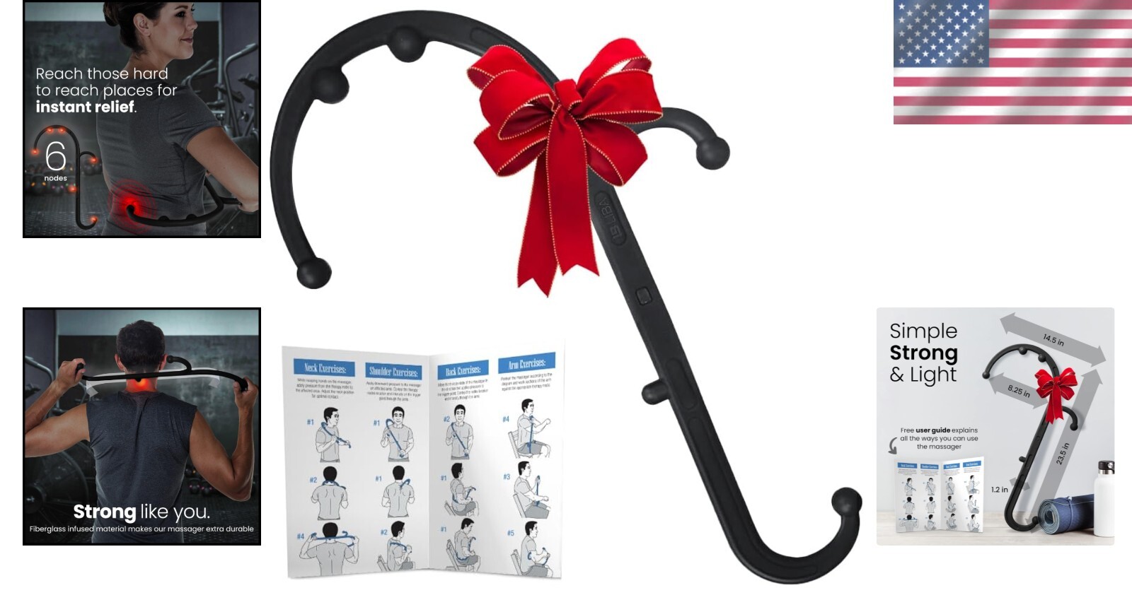 Trigger Point Massage Hook Tool for Effective Muscle Relief – Lightweight Design