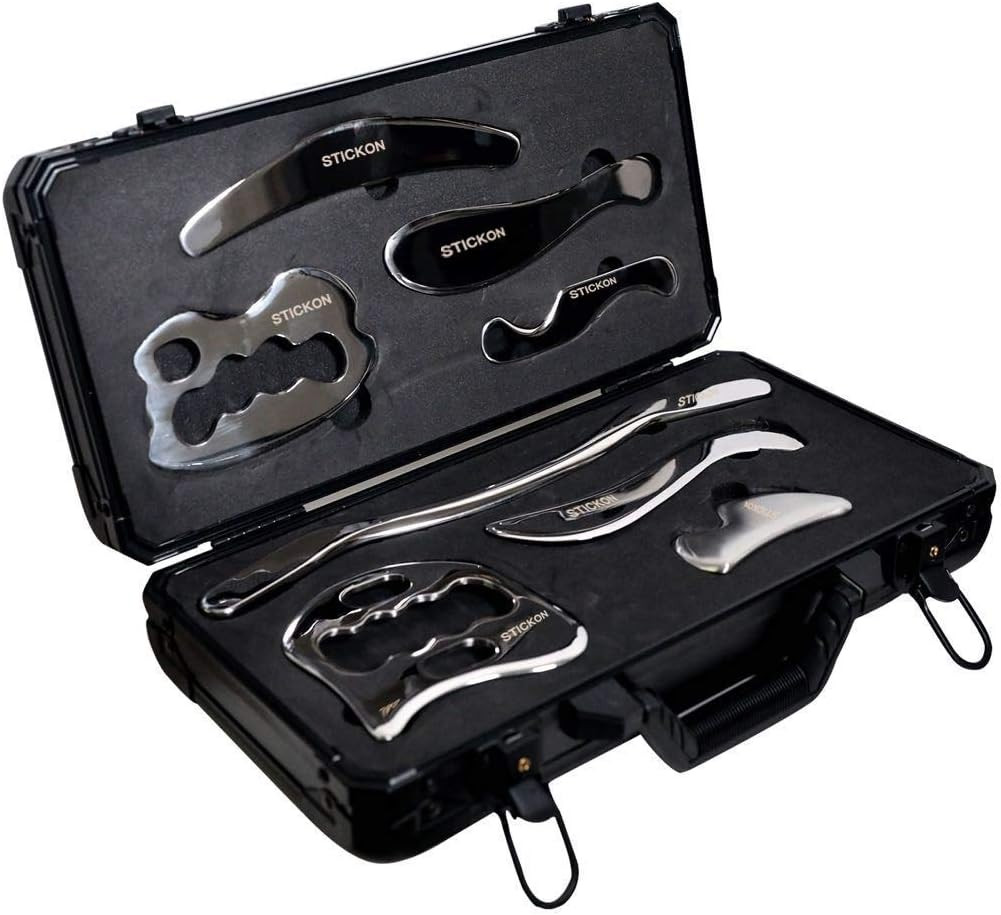Stainless Steel Gua Sha Scraping Massage Tool Set IASTM Tools GREAT Soft Tissue