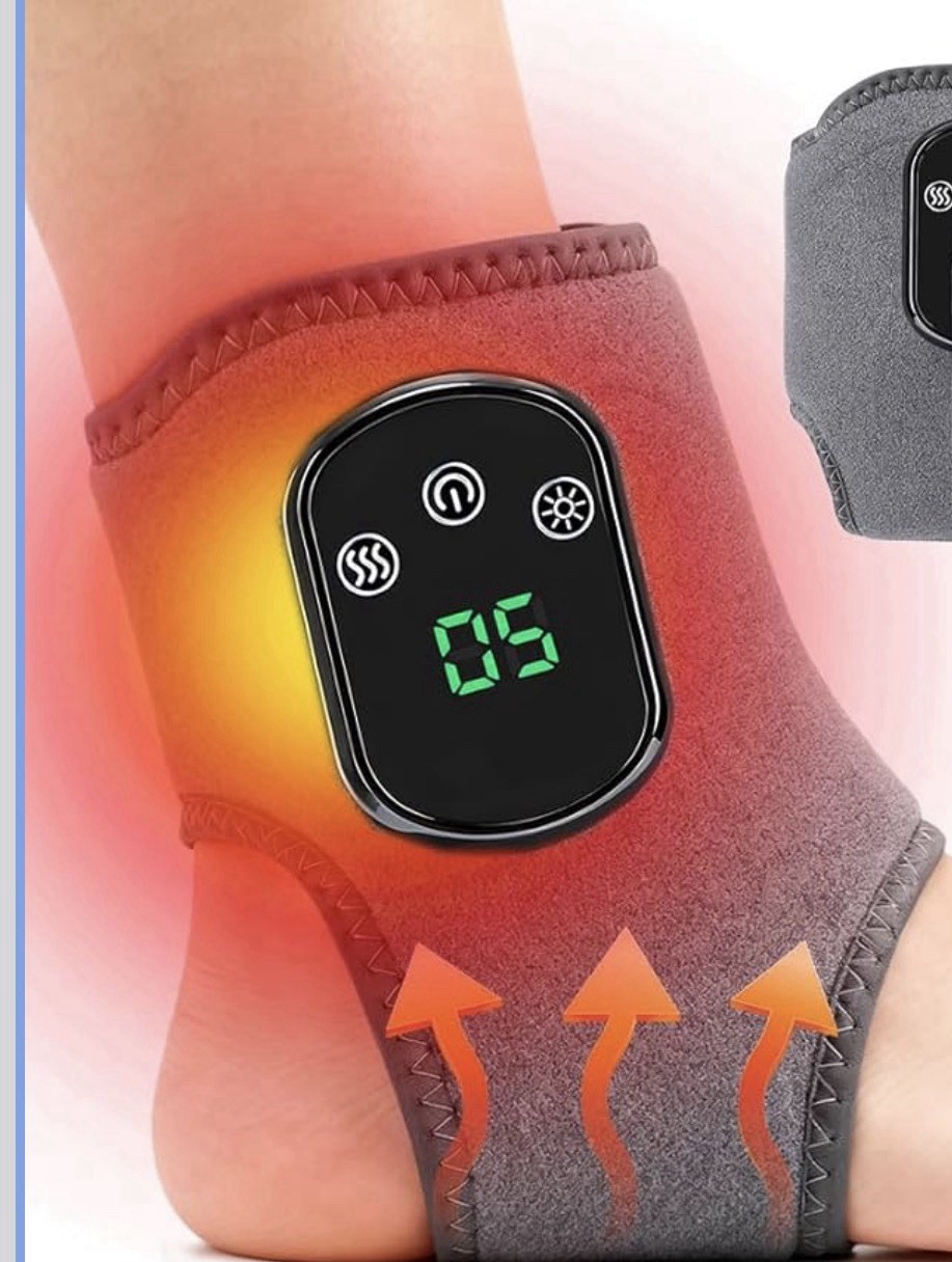 Foot Massager Ankle,Wireless & Portable Heated Ankles Wrap with 3 Vibration Mode