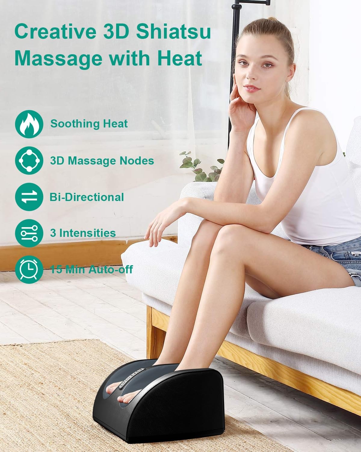 Lingteng Shiatsu Foot Massager Heat Fsa Eligible Hsa Foot Massager For Foot