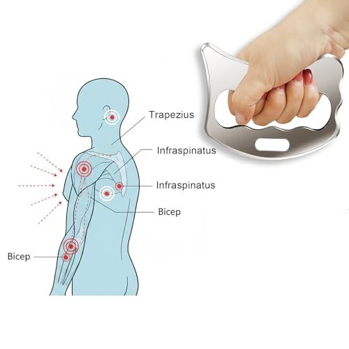 5-in-1 Stainless Steel Gua Sha Massage Scraper Tools Kit for Physical Therapy
