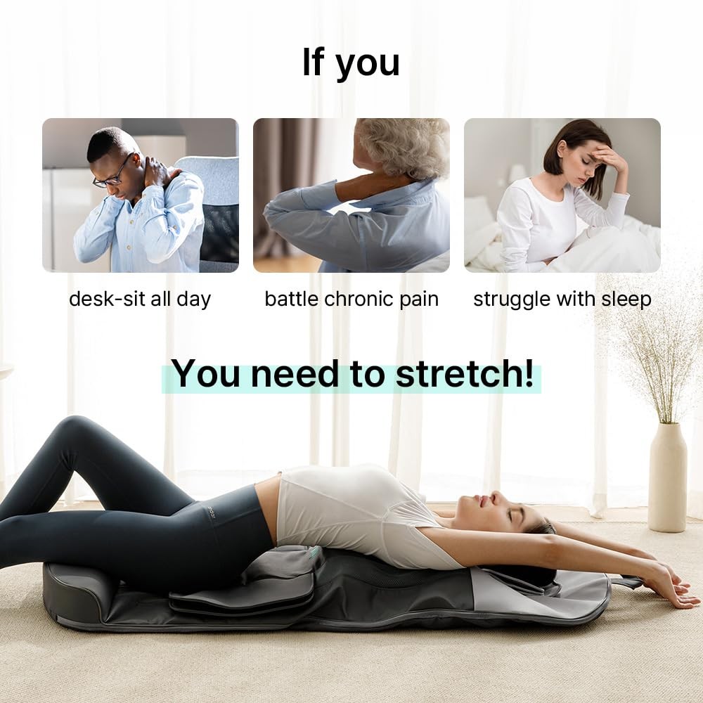 Klug Stretching Massager Ultra Auto-Stretching Mat with 3 Intensity Levels, 7