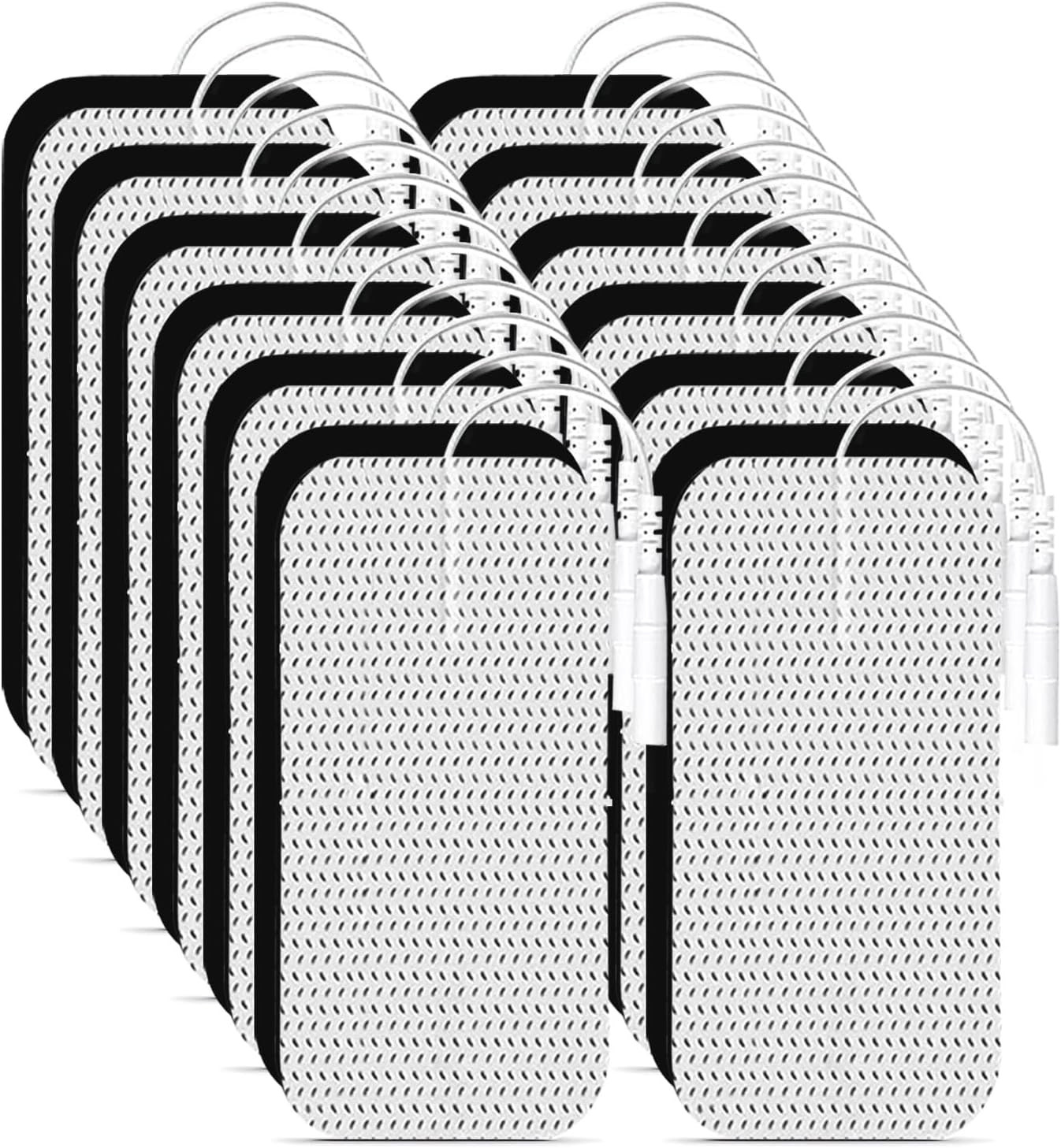 Tens Unit Electrode Pads 2″X4″ 24Pcs Reusable 3Rd Gen Upgraded Self-Stick Large