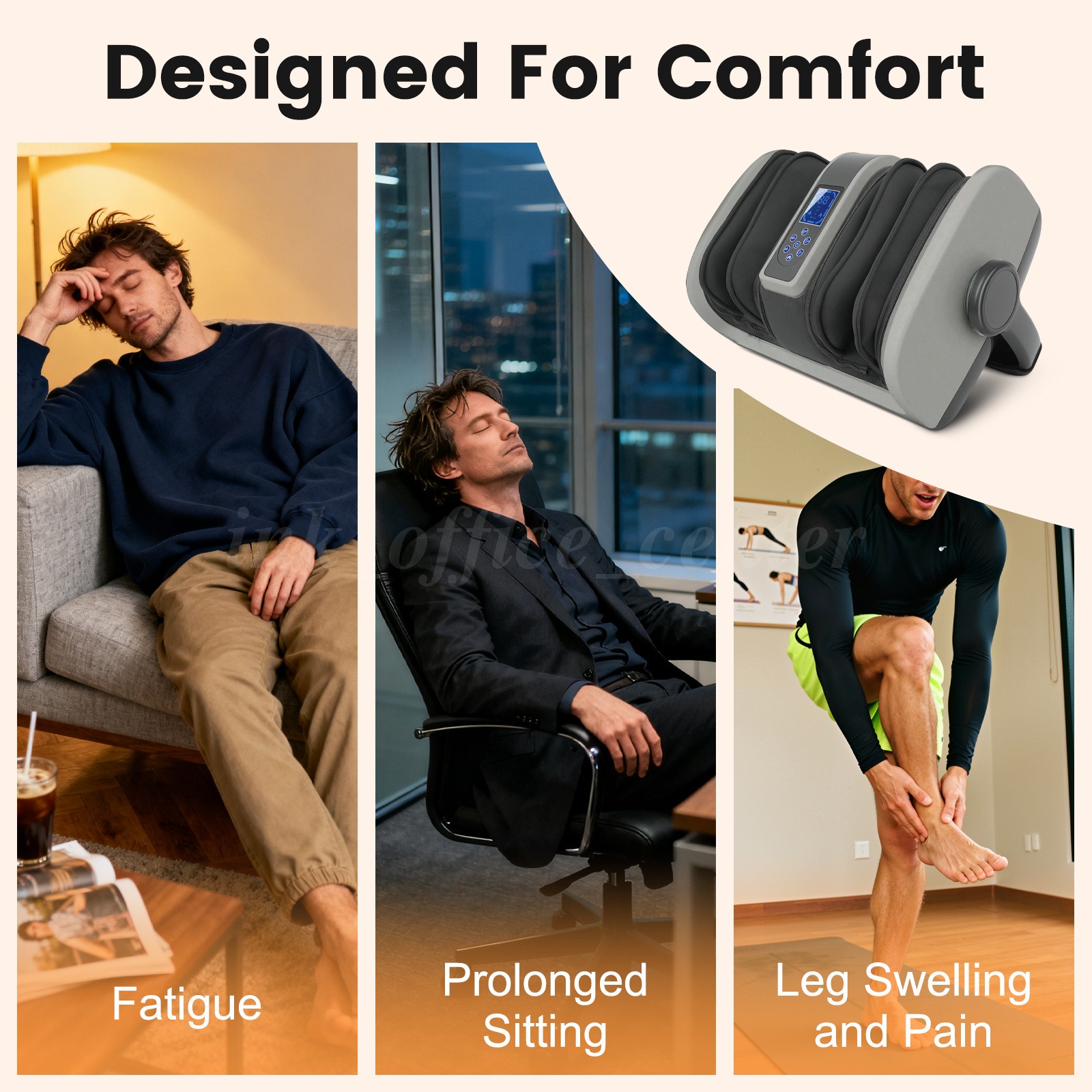 Heated Shiatsu Foot Kneading Massager Machine For Foot And Calf Massage 5-Levels