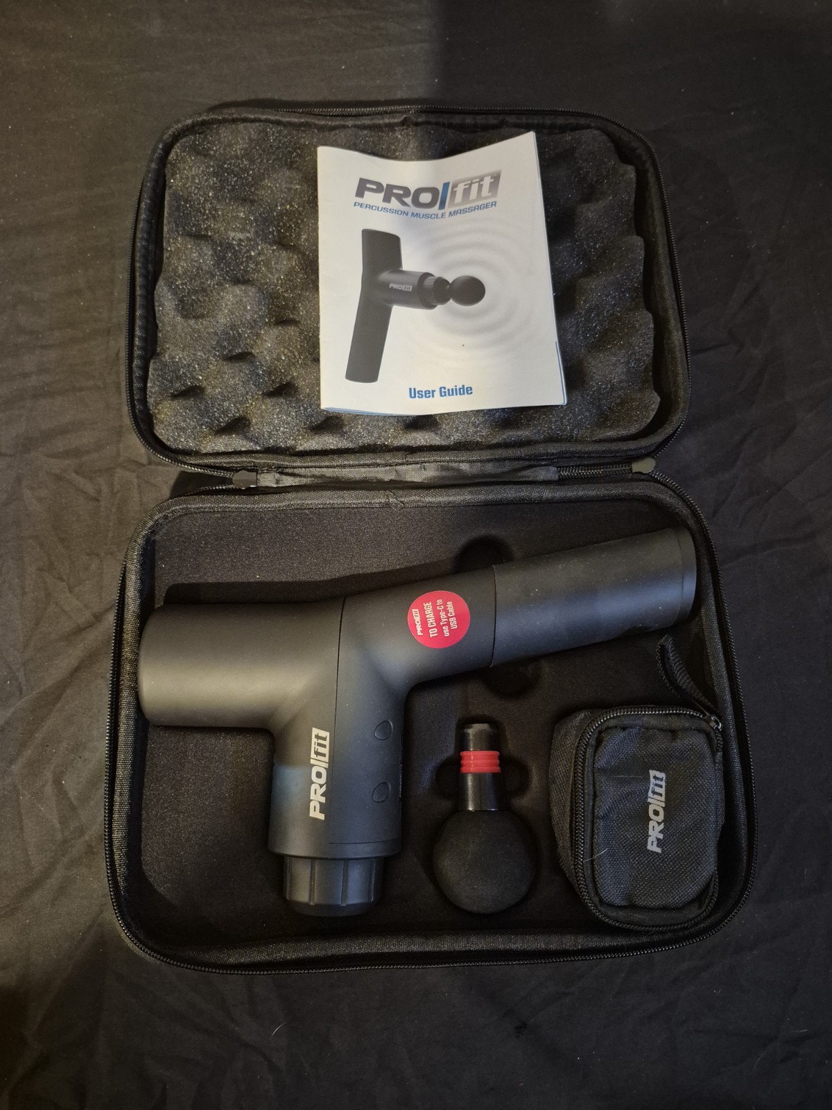 PROfit Percussion Muscle Massage Gun, Rechargeable Deep Tissue Full-Body…