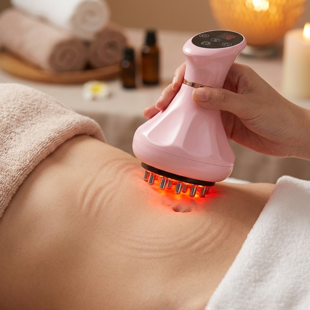 Electric Meridian Brush Body Massager 9 Vibration Levels Anti Cellulite Tool