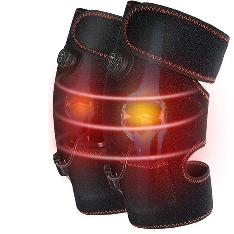 Electric Heating Massager Vibration Knee Joint Pad Brace Leg Therapy Pain Relief