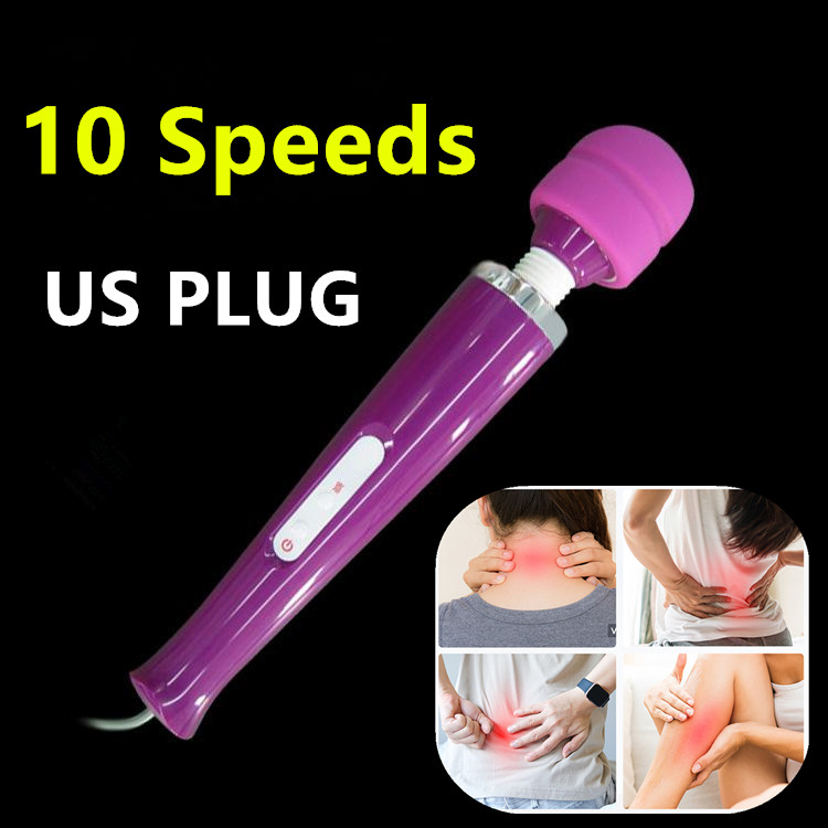 Personal Massage Multi Speed Neck Body Leg Wand Massager Pink Vibrator For Women