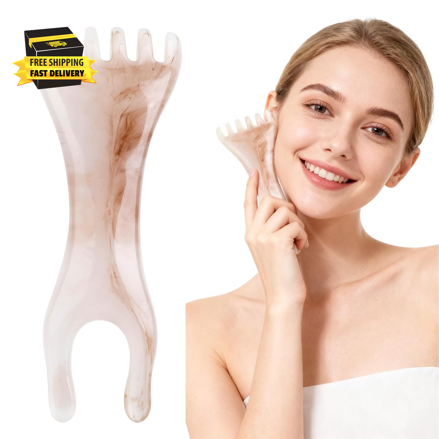 Scalp Massager Gua Sha Tool for Face Body Neck Eye Nose Head Massager Scalp Stre
