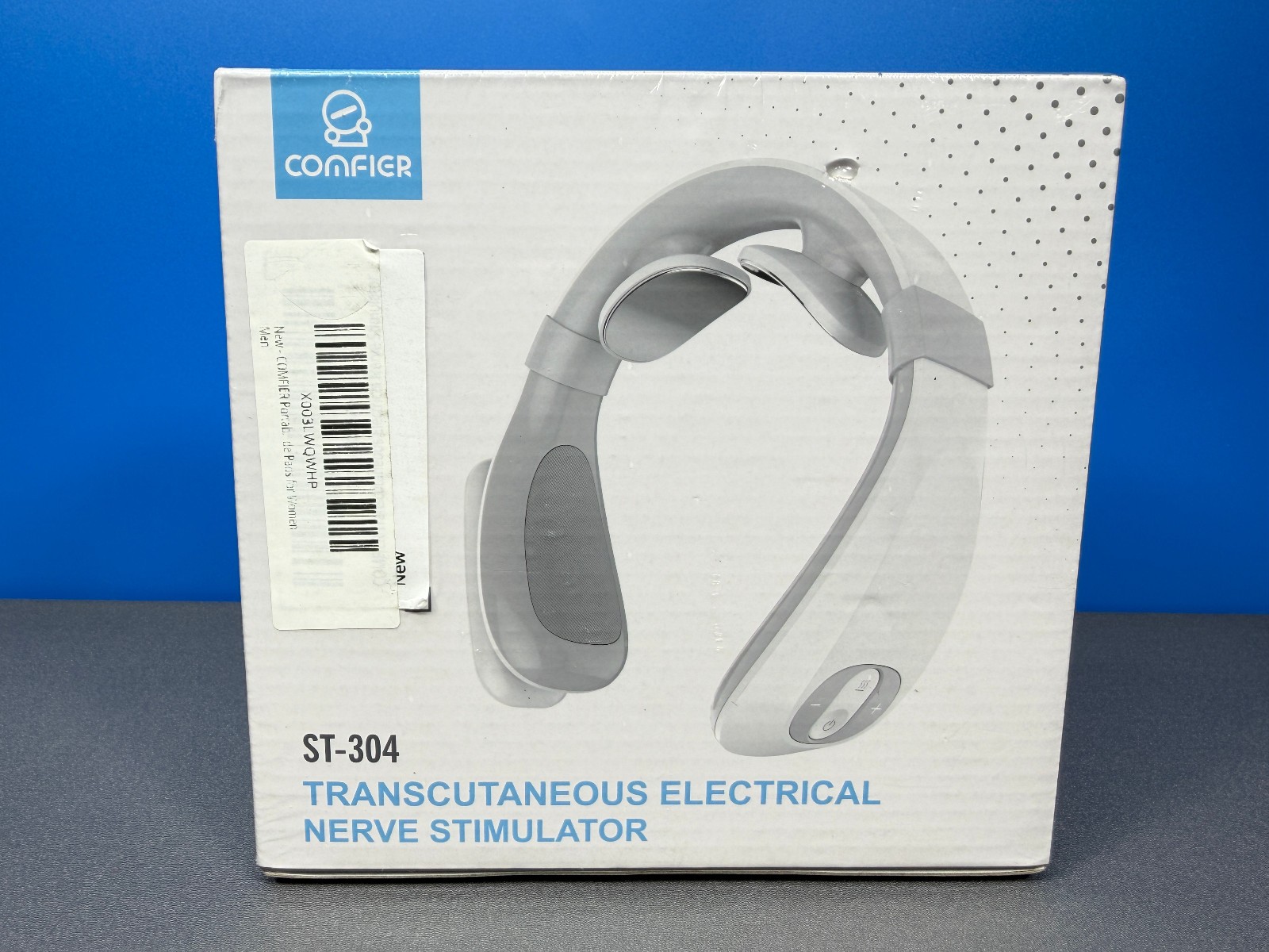 COMFIER NECK MASSAGER NERVE STIMULATOR ST-304 EMS RECHARGEABLE HEAT TIMER NEW