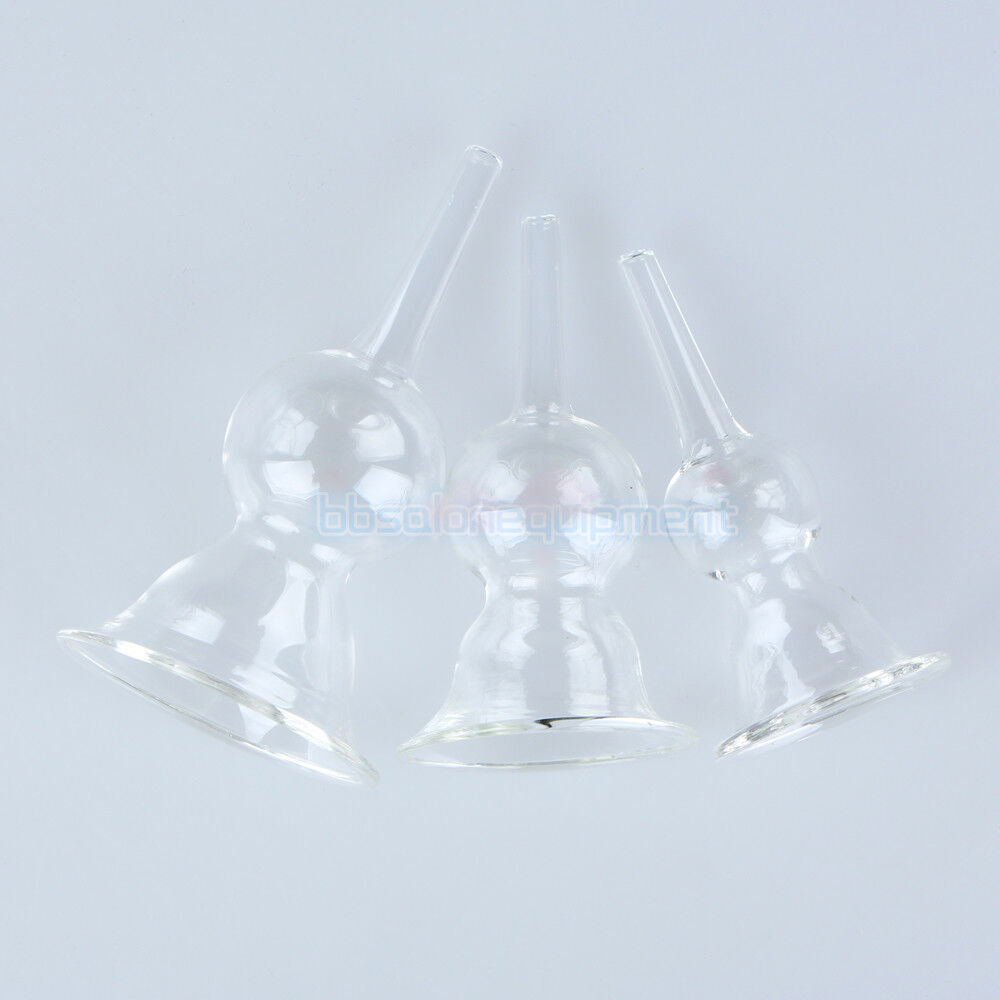3 Sizes Glass Breast Cupping Cups Replacement For Vacuum Breast Beauty Machine