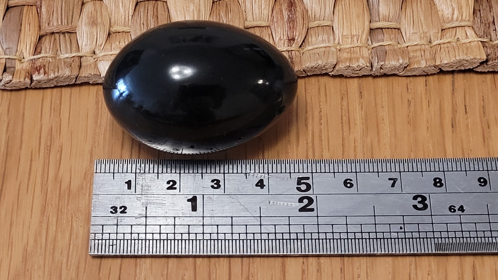 Polar Jade Nephrite Jade Egg, Predrilled Yoni Egg, Medium Size ( 43×30 mm)