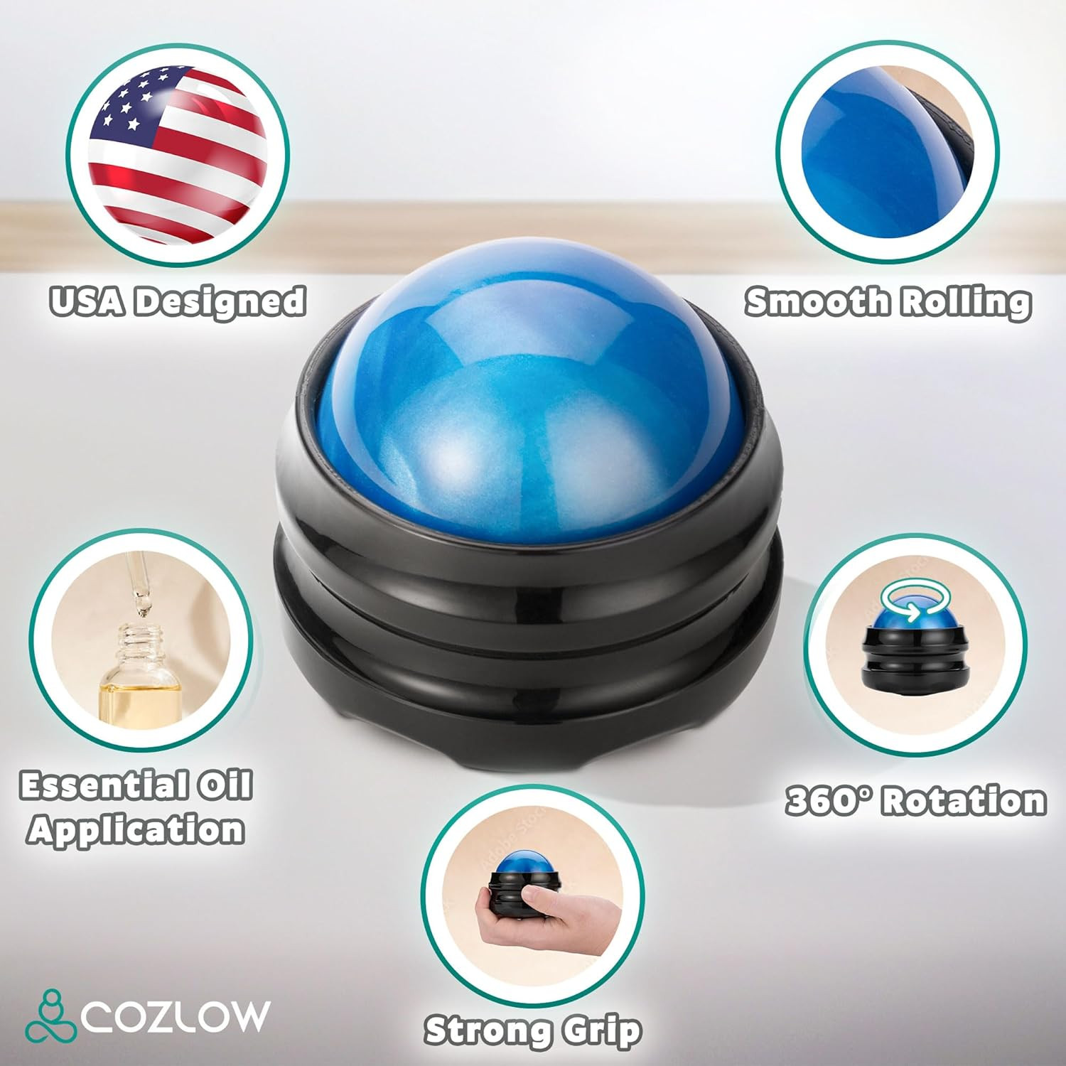 Massage Ball, Muscle Massager Roller Tool for Trigger Point Deep Tissue Release,