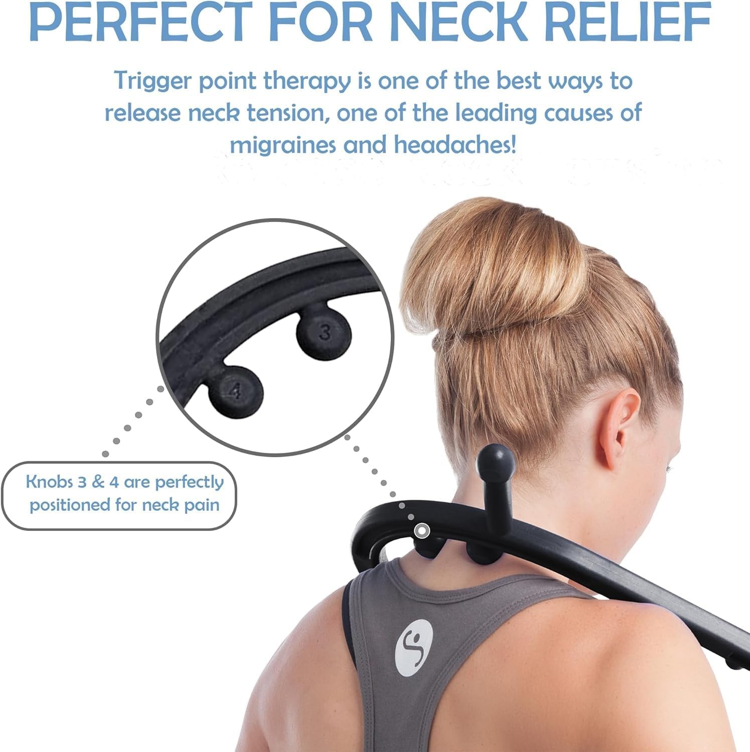 Body Back Buddy Classic USA Made Handheld Massage Cane – Full Classic, Black