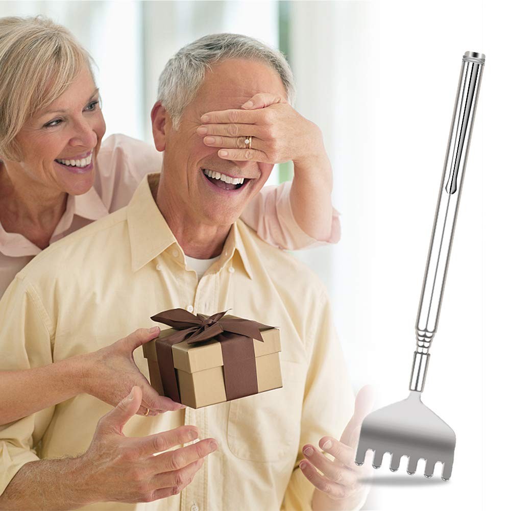 Extendable Back Scratcher for Men 3 Pack Portable Telescopic Metal Back Scrat…