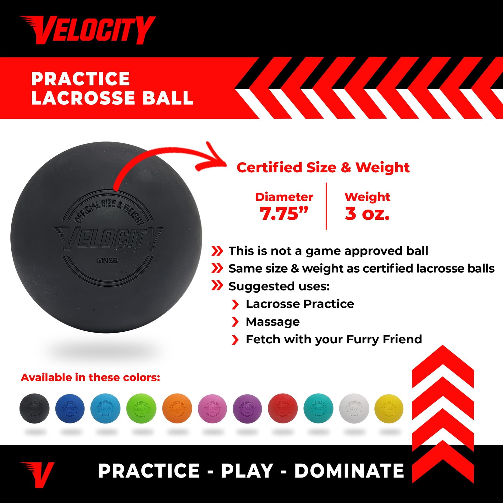 Practice Lacrosse Balls – 1, 2, 3, 6, 12, 18, 24, 36, 60 and 120 Packs – Offi…