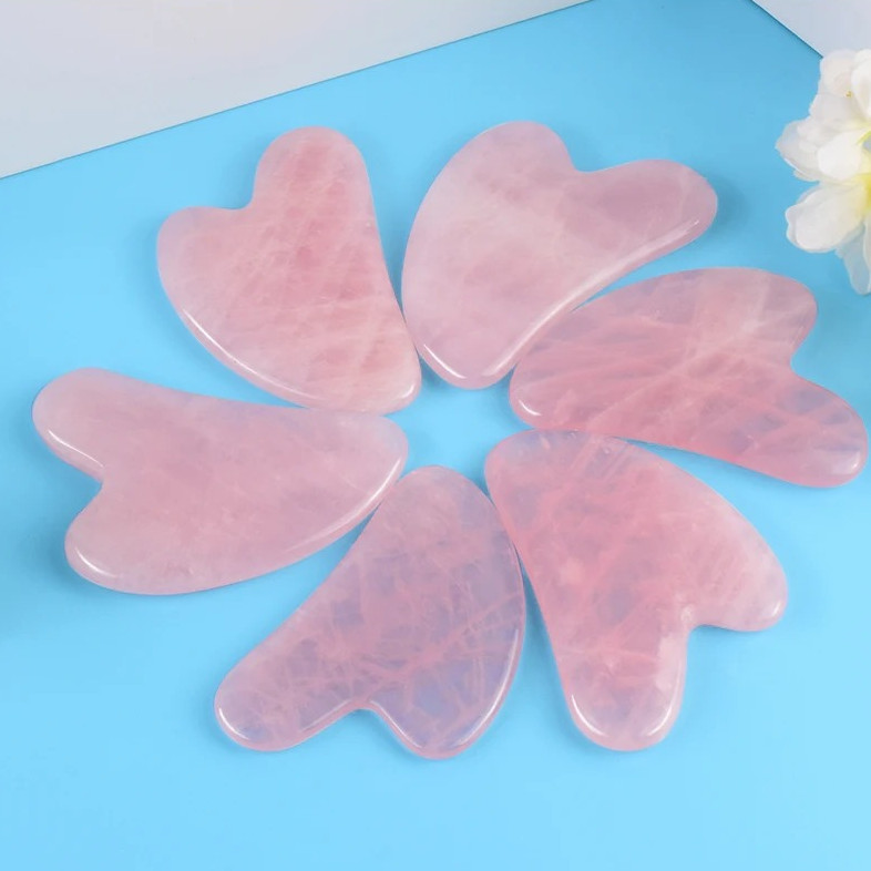 1pc Natural Stone Jade Gua Sha Facial Massage Skin Care Beauty Tool – NEW