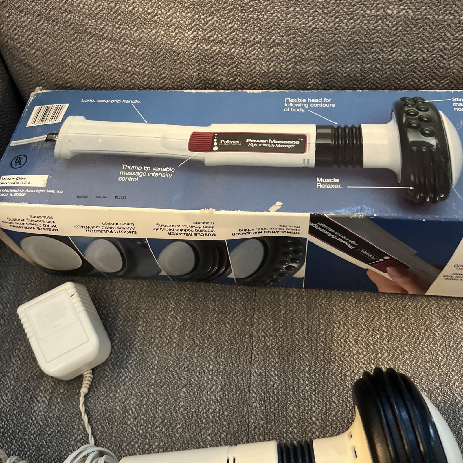 Pollenex Power Massage WM-10R High-Intensity 2-Speed Wand Massager Deep Tissue