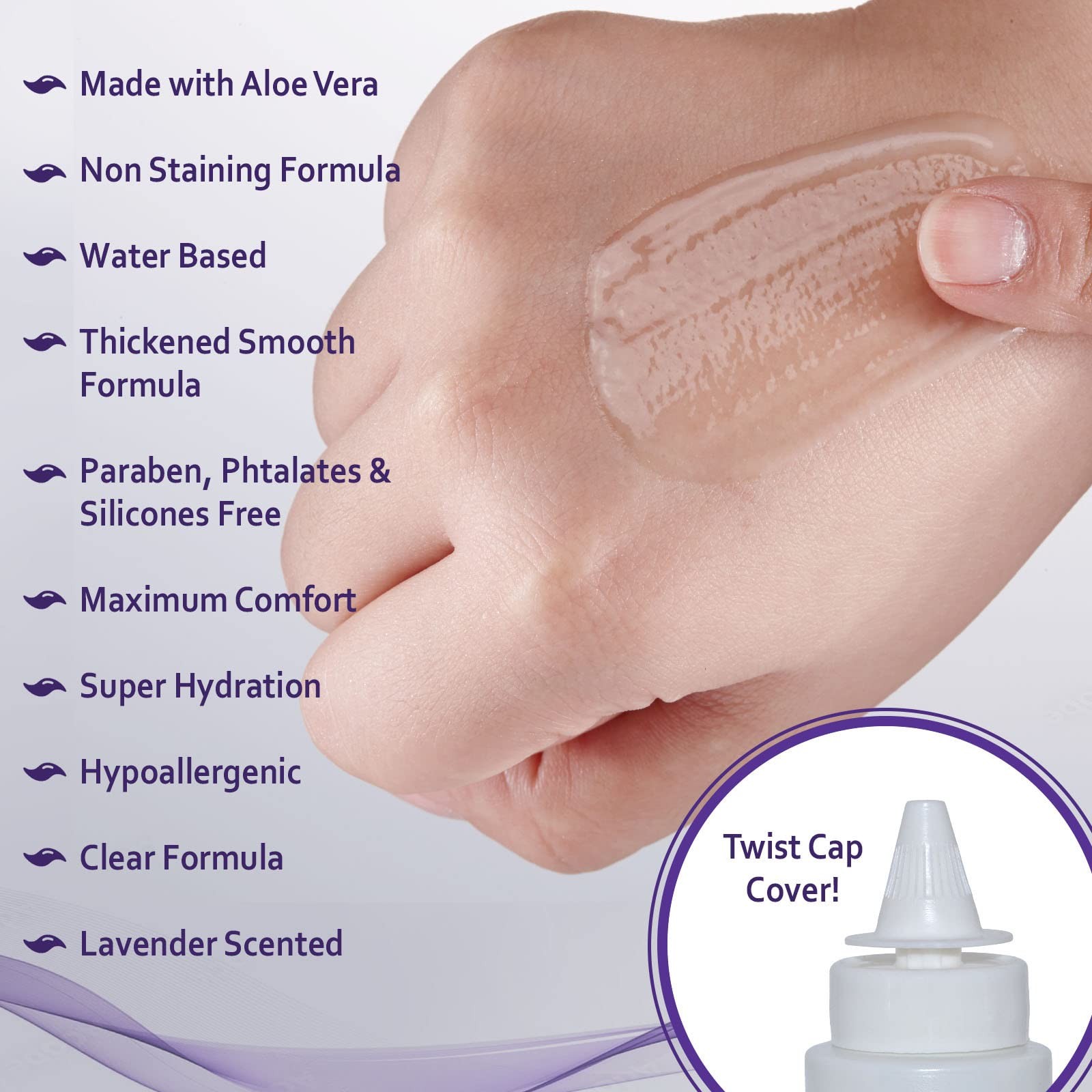 Aloe Vera Conductive Gel – Lavender Scent, Non-Irritating, 5L + 8.5oz Bottle