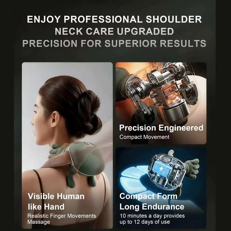 Fully Automatic Smart Neck and Shoulder Massager with kneading massage the de…