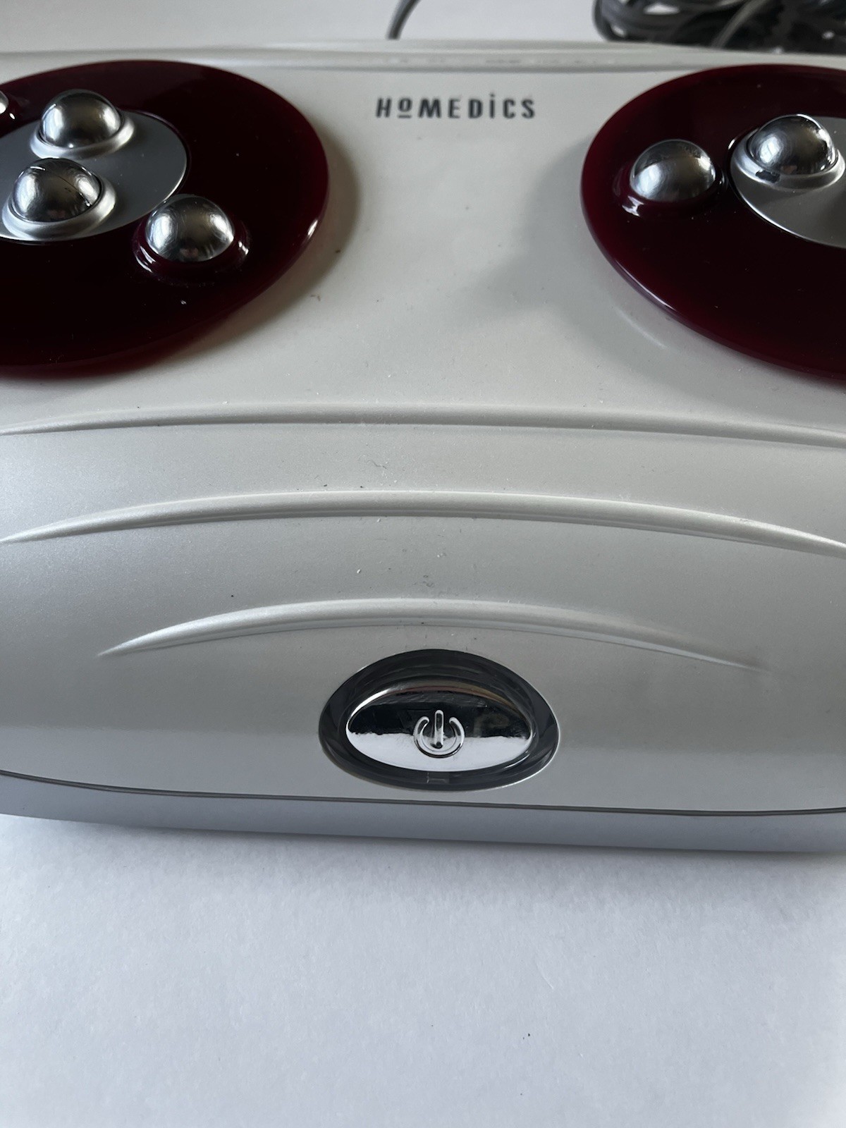 Homedics FM-S White Red Rotating Massage Mechanism Shiatsu Foot Massager Tested