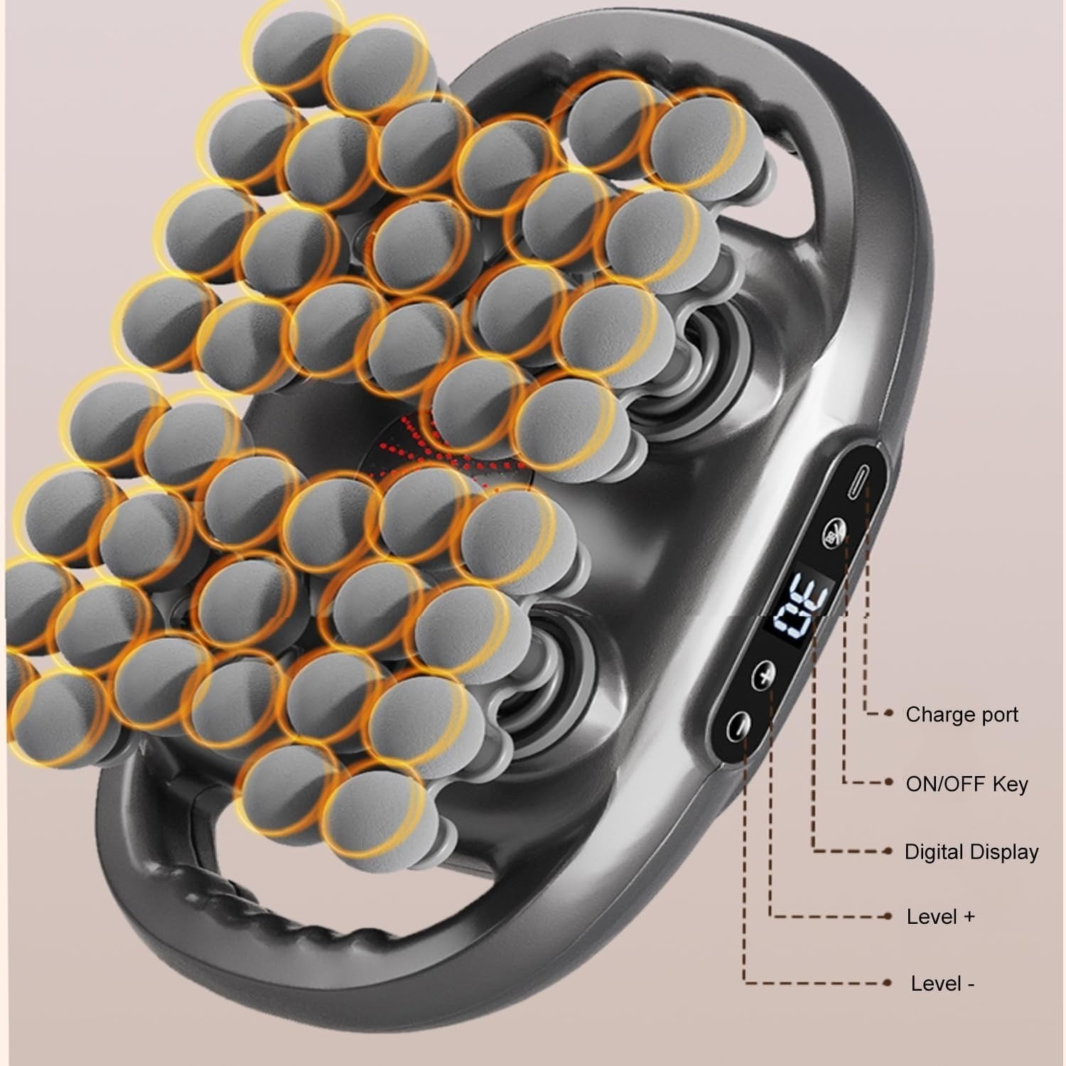 42 Head Massage Set Handheld Back Massager 9 Speed Electric Muscle Body Massager