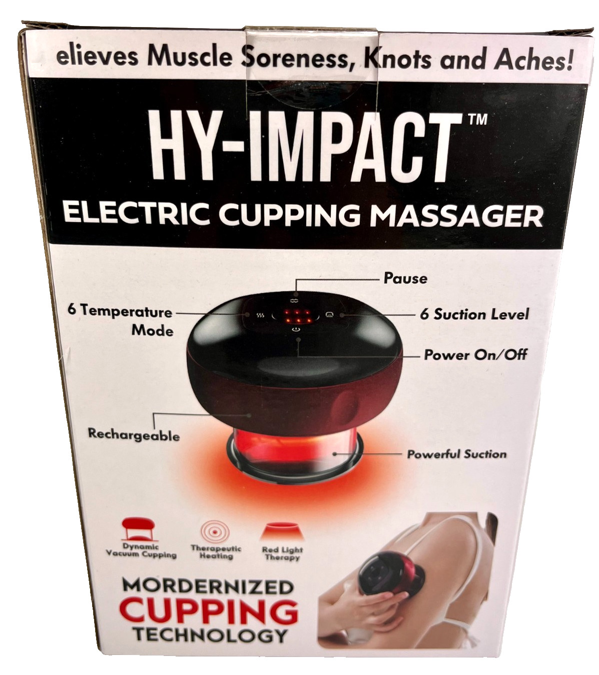NEW Hy-Impact Electric Cupping Massager Relieves Muscle Soreness Therapy SEALED