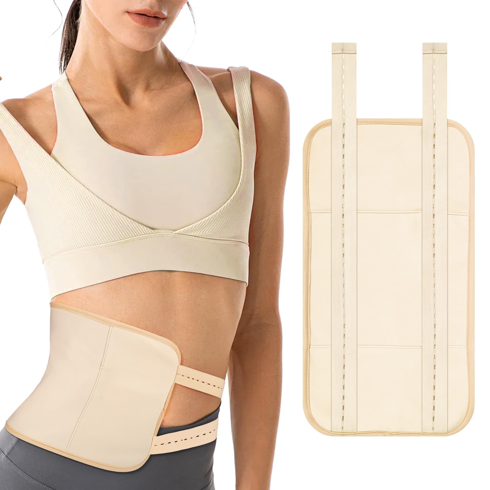TORPNIA Castor Oil Pack, Adjustable Reusable Pack Wrap for Beige