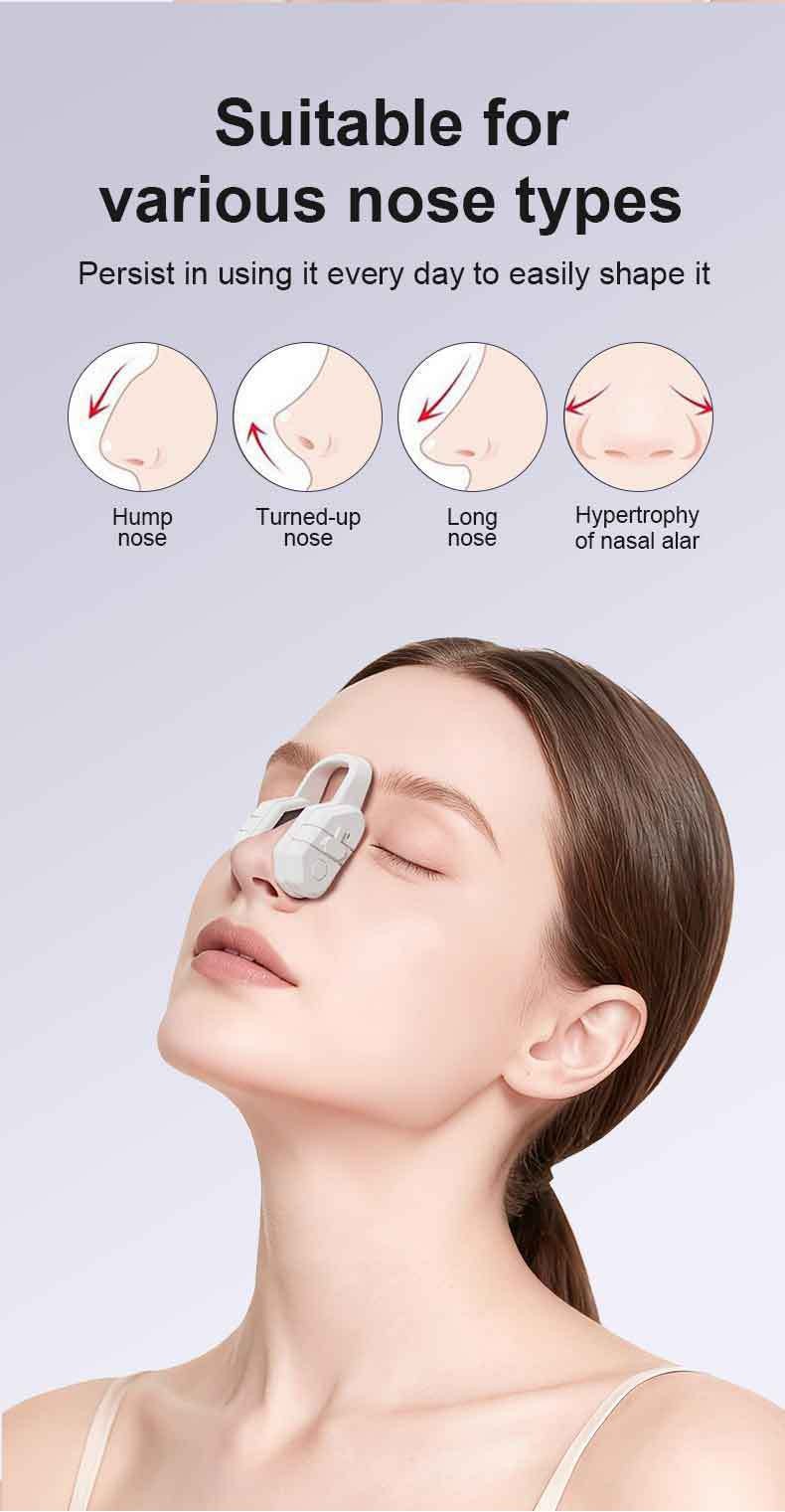 EMS Microcurrent Pulse Nose Shaper Nasal Bridge Clip Straightening Massager