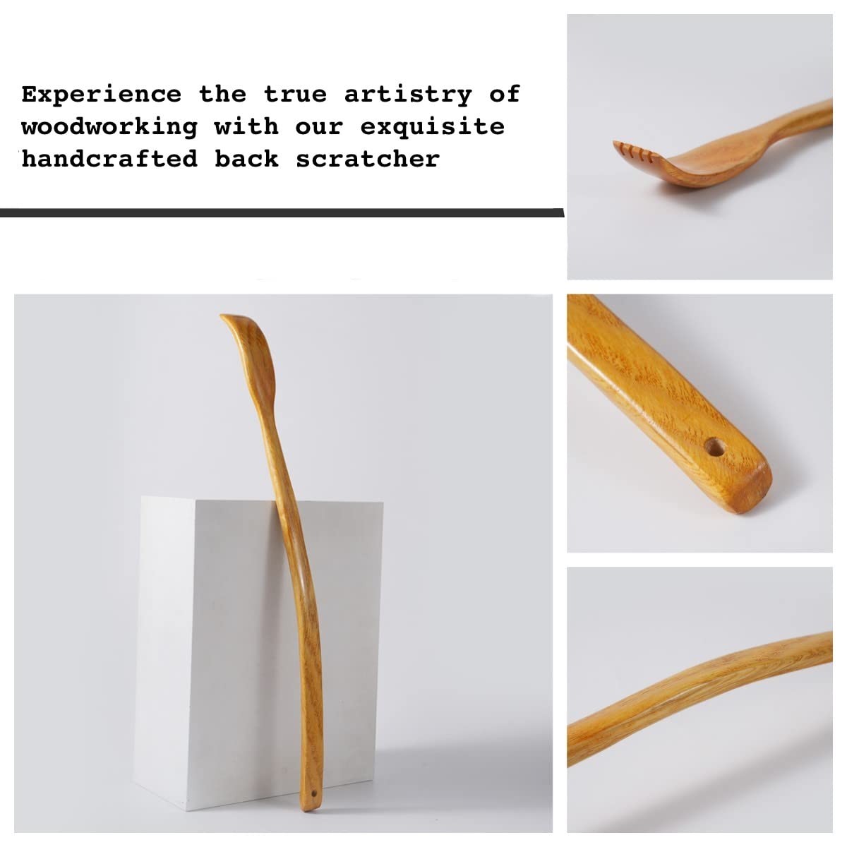 ITCHY-BAN Oversized Wooden Back Scratcher: 1.2» X17.7», 7 Ounce, Yellow