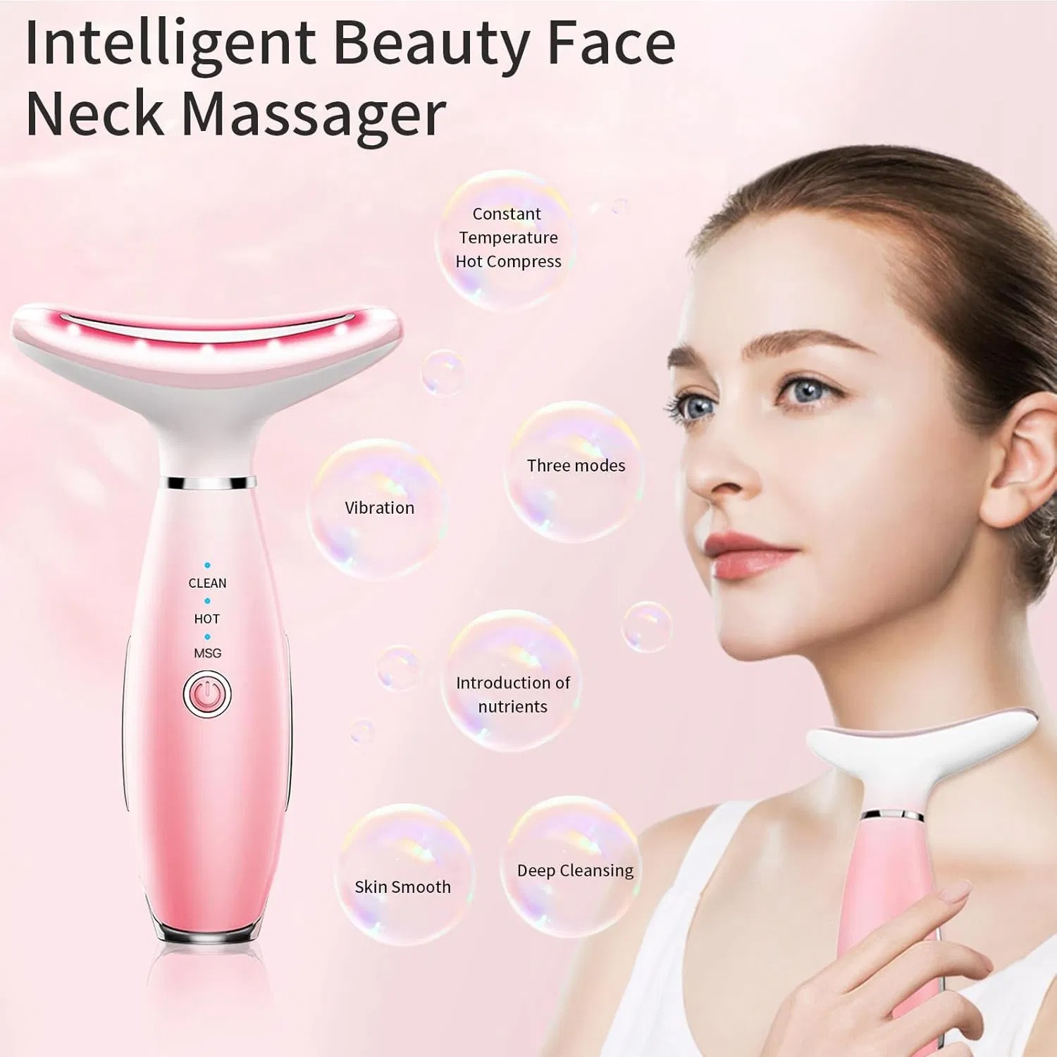 Neck Face Massager, Skin Care Face Massage Tool, 3-in-1 Facial Massager, Face Sc