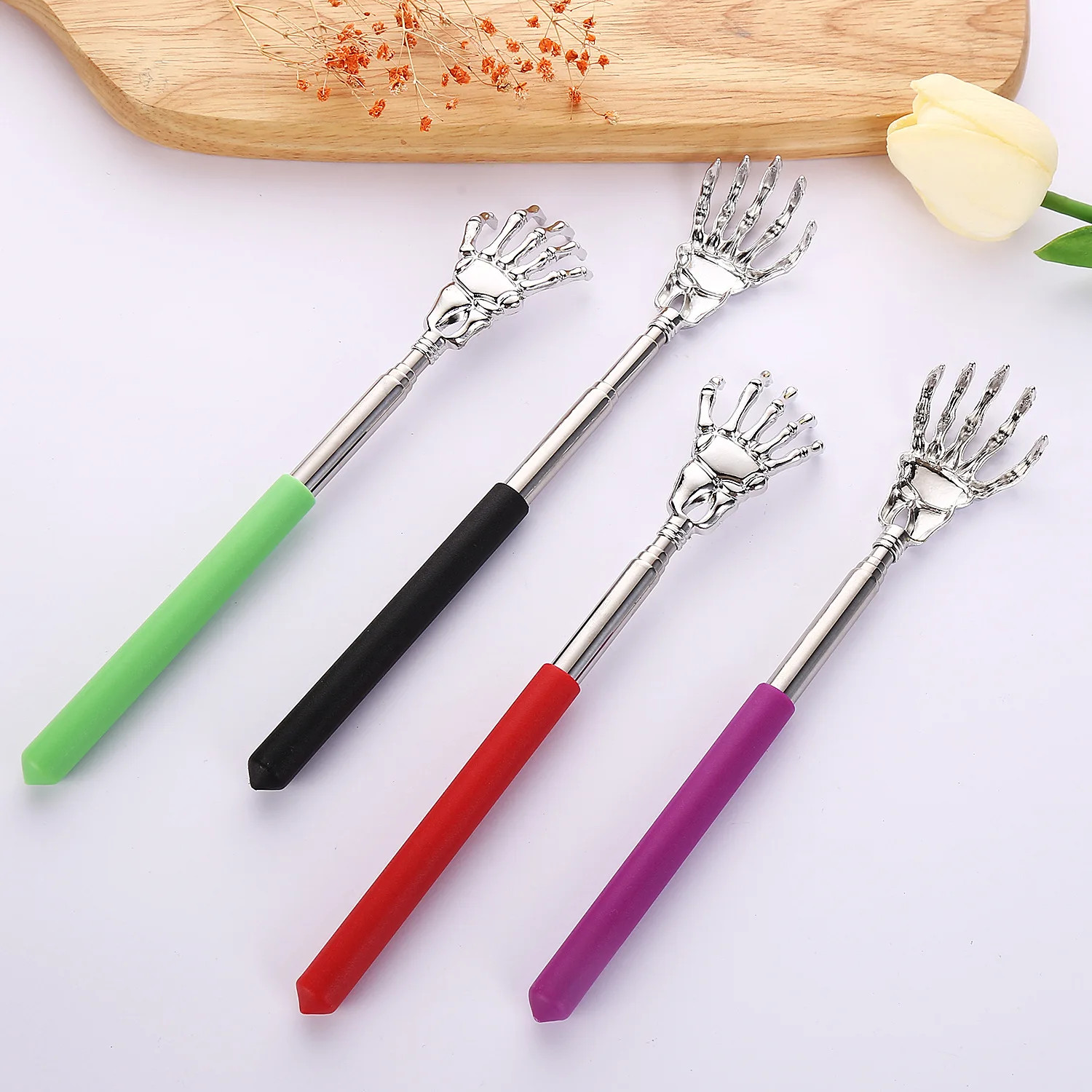 Extendable Massage Claw Back Scratcher Stainless Steel Claw Back Scraper Extenda