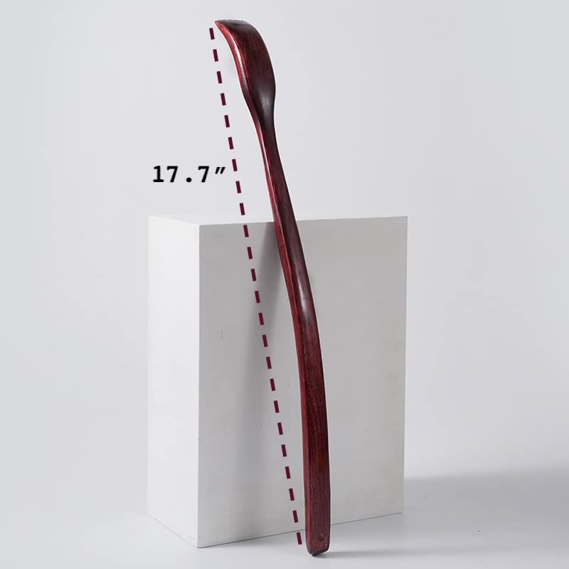 «ITCHY-BAN 18″» Wooden Back Scratcher Oversized Curved Handle Brown»