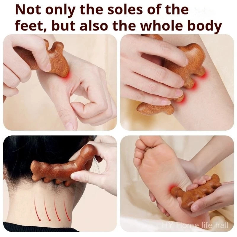 Sandalwood Foot Acupoint Massager – Reflexology Stick