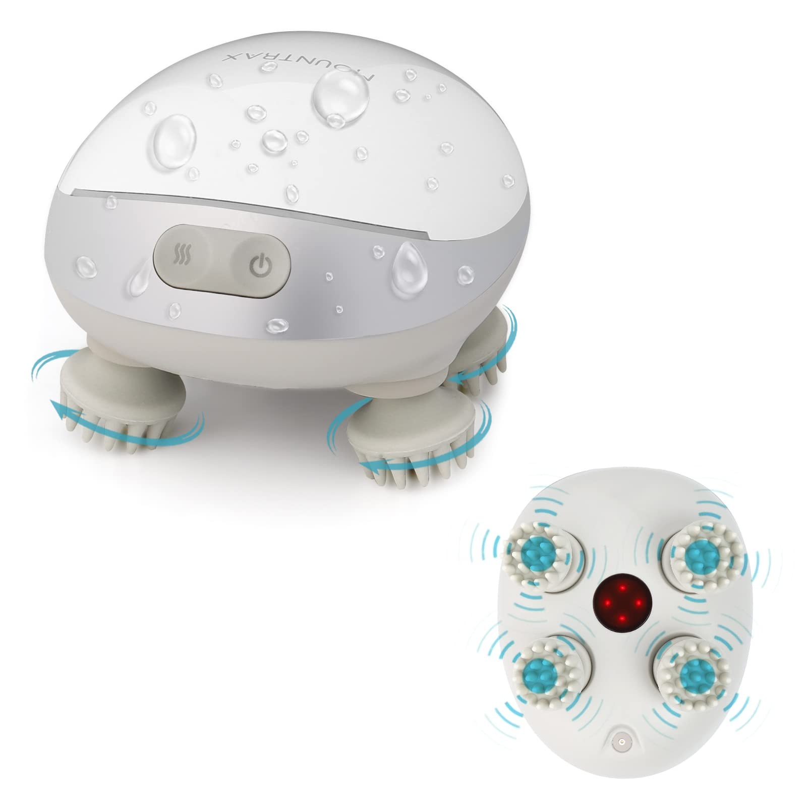 5 in 1 Electric Scalp Massager, Portable Heated Head Hair White