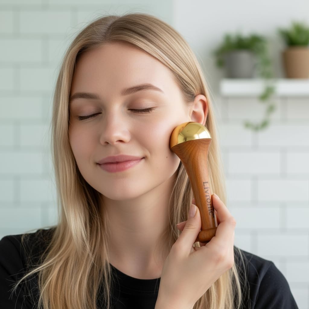 Livronic Ayurvedic Dual Kansa Wand massager | Both Side Bronze Cap Facial,Neck..