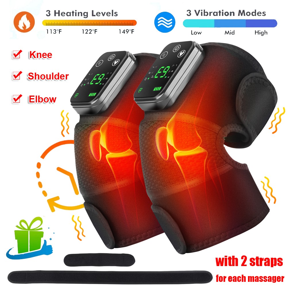Advanced 3in1 Knee & Shoulder & Elbow Pain Relief Massager Rechargeable Kneepad
