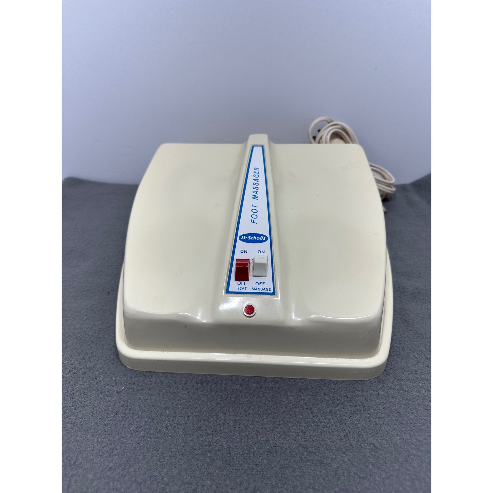 Vintage Dr Scholls Foot Massager Model 413-X Heat and Vibration Cream Retro MCM