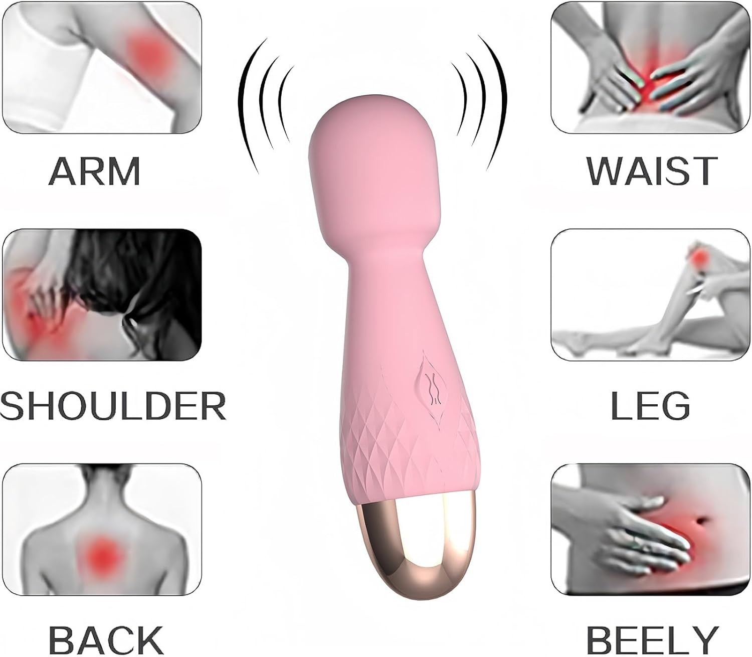 Travel-Friendly Mini Electric Muscle Massager – 10 Modes, Hypoallergenic Design