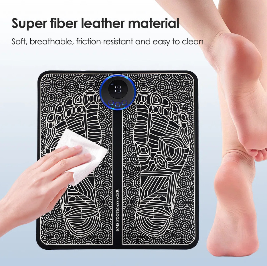 EMS Foot Massager for Relaxation -Foldable USB-charging Feet Massage Mat-8 Modes