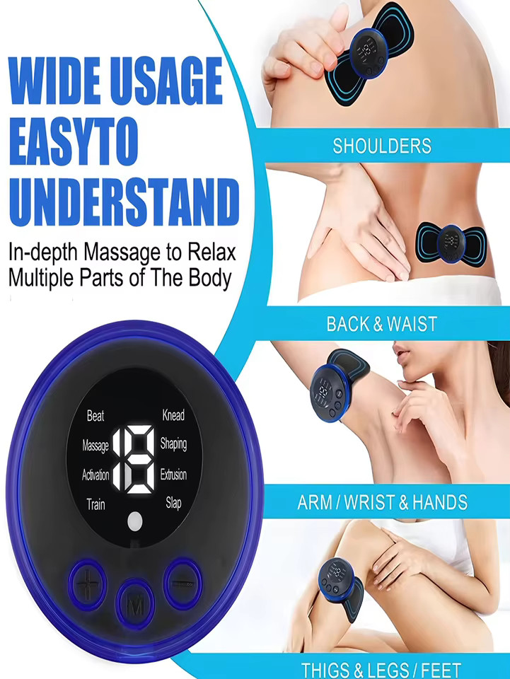 Electric EMS Neck Massager, mini cervical back patch, stimulator, massage mat…