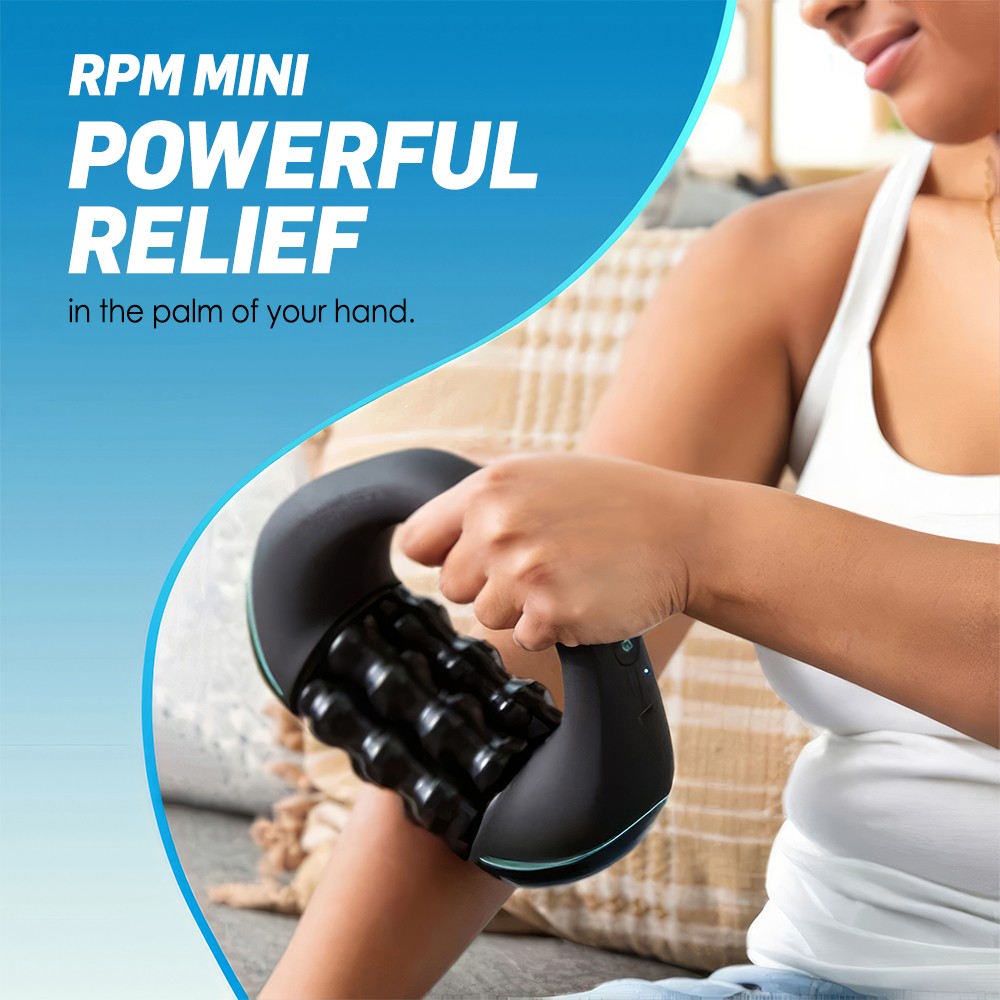 Electric Handheld Rolling Massager Percussive Deep Tissue For Back Shoulder Leg