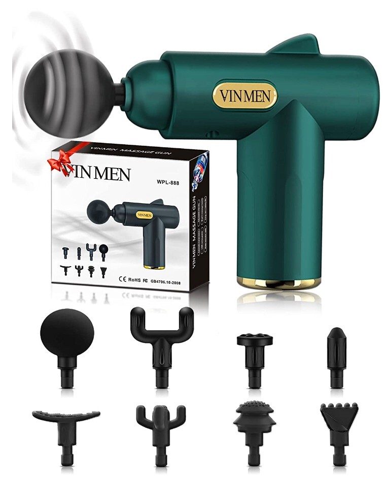 VINMEN Massage Gun 2022 Mini Portable Body Muscle Massager Prof Deep Tissue Mass