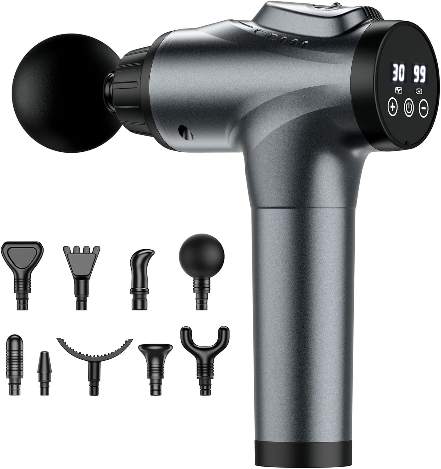 Effortless Muscle Relief: Portable Massage Gun with 30 Speed Settings & 9 Heads