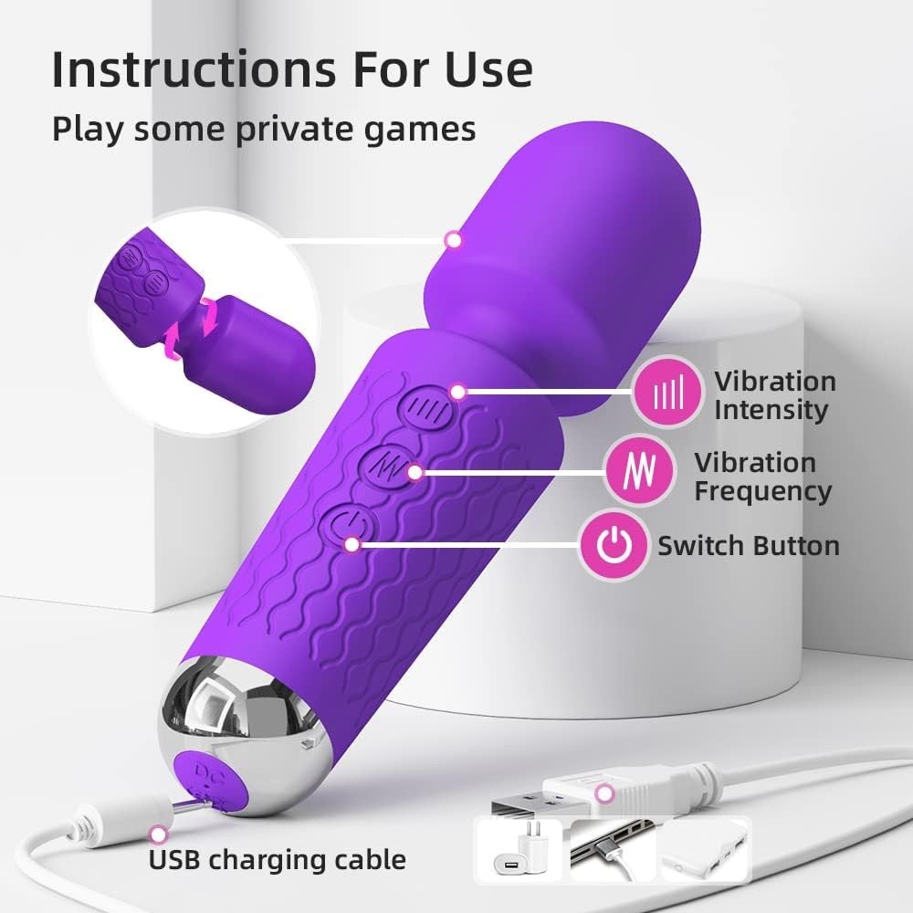 Multifunctional Waterproof Vibration Wand – Lightweight Massager for Travel