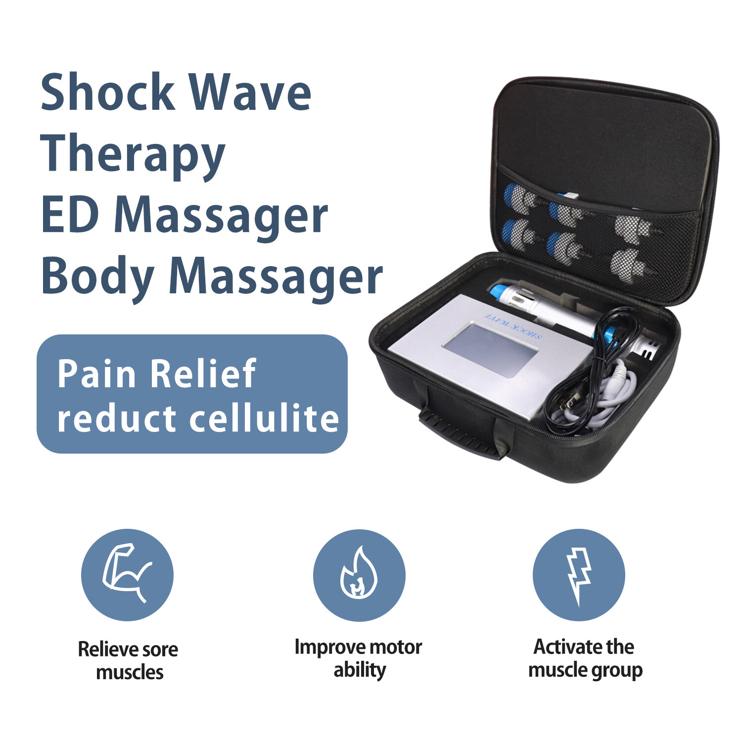 2026 Shockwave Therapy Machine Body Massage For ED Treatment Muscle Pain Removal