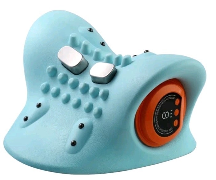 Electric Neck Massager 2026 Heated Shiatsu Remote Control Blue Orange